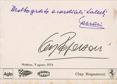 angelo_sodano - Enzo Ferrari pisał jedynie piórem wiecznym, napełnionym fioletowym at...