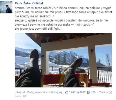Grzesio87 - Niestety nie zobaczymy Piotra Żyły w najbliższym olimpijskim konkursie sk...