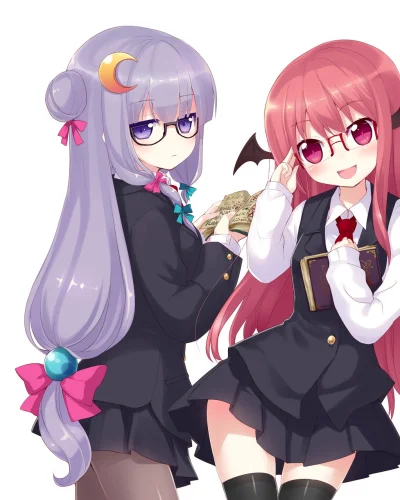 l.....f - #randomanimeshit #touhou #koakuma #knowledgepatchouli #meganekko #schoolgir...