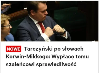 spere - #pis #konfederacja #polityka 

Poseł Dominik Tarczyński odpowiedział na Twi...