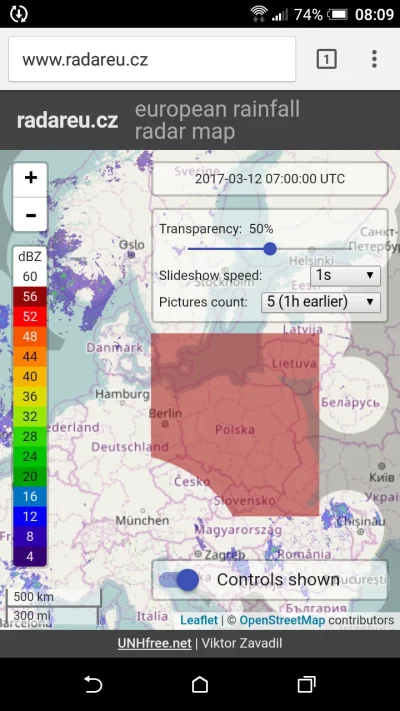 kukukulfon - Czy ktoś wie może dlaczego Polska jest tak zakryta na radareu.cz? 
#pogo...
