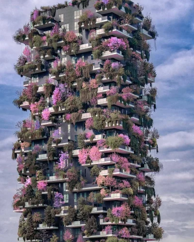 janushek - Bosco Verticale, Mediolan, Włochy
 Para mieszkalnych wieżowców w dzielnicy...