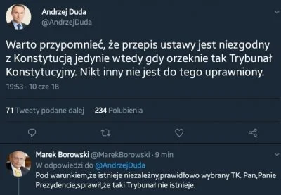 Xianist - @HowardLovecraft: Pełna zgodna. Nie wiem jak można ufać prezydentowi, który...