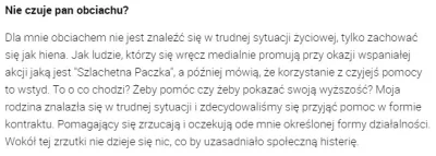 V.....o - Mateusz Kijowski swoje "stypendium wolności" równa do Szlachetnej Paczki, a...