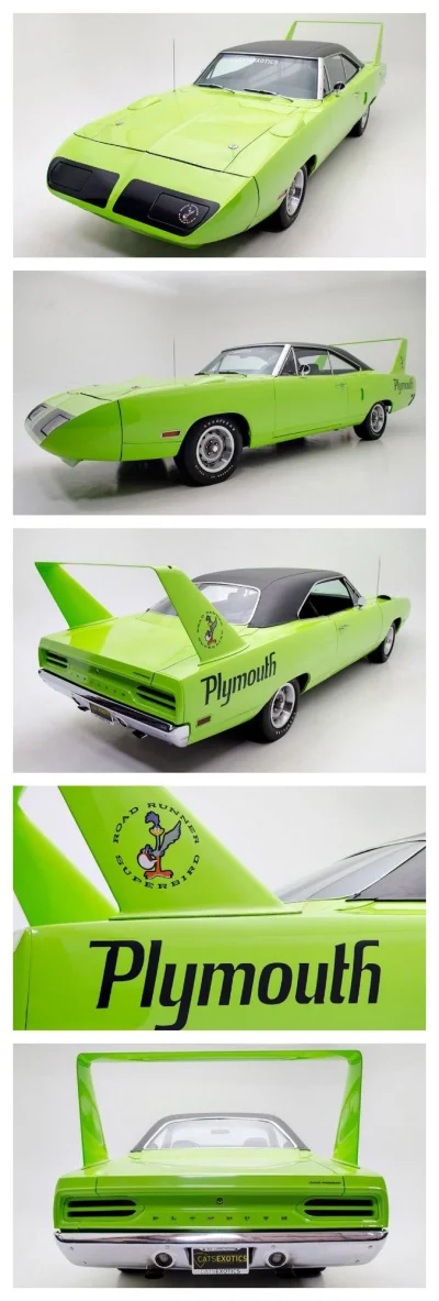 l.....9 - 1970 Plymouth Road Runner Superbird 440 Six Pack

#samochody #70s #plymou...