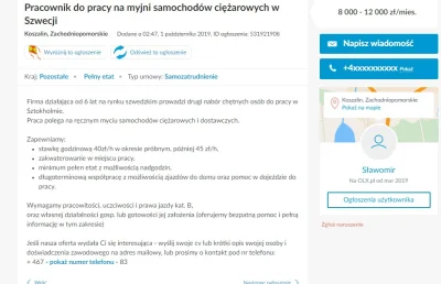 Massa94 - Przeglądam oferty pracy w #szwecja i czy to nie przypadkiem ogłoszenie jaki...