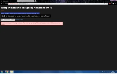 RutynaToKreatyna - Próbuje wkleić w http://mirkorandom.x25.pl/, ale wyskakuje takie c...