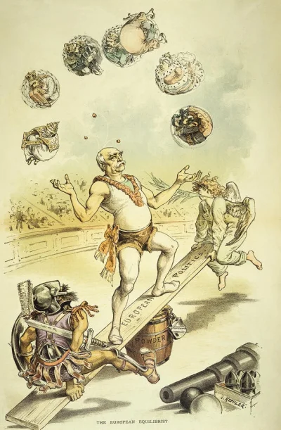 myrmekochoria - Kanclerz Otto von Bismarck żongluje 5 piłkami na raz (w odniesieniu d...