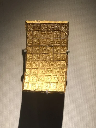 myrmekochoria - Złota tabliczka z odrywanymi elementami, Chiny 500 rok przed naszą er...