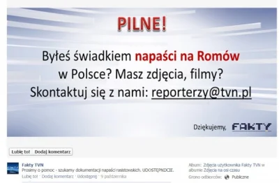 rfree - wołam @FaktyTVN ! 

"Krwiożerczy prawicowy rasista próbuje rozjechać Romski...