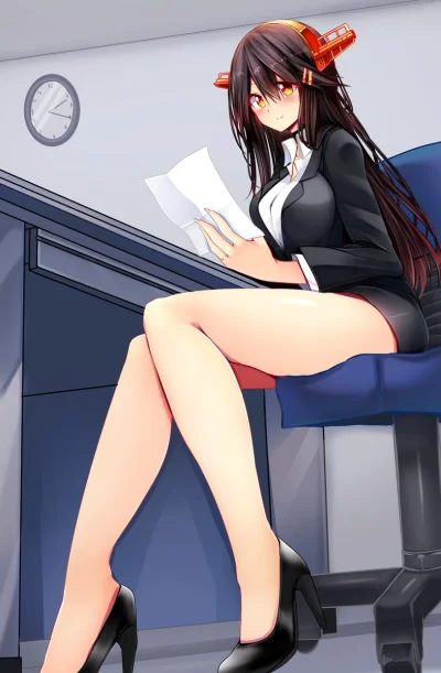 Azur88 - #randomanimeshit #anime #kantaicollection #haruna #longhair #blackhair #oran...