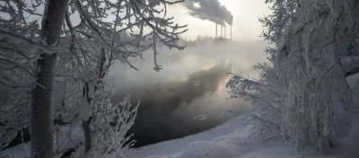 Nemezja - #fotografia #syberia #zima 
Elektrociepłownia w mieście Nazarowo, Kraj Kra...