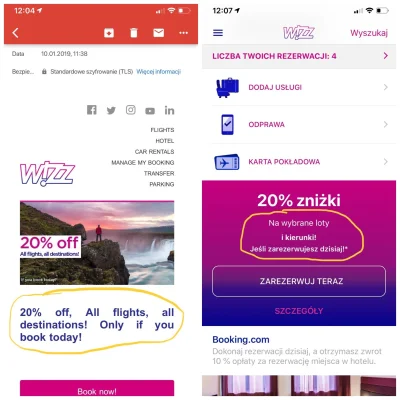 T.....e - WizzAir ma słabego tłumacza albo jawnie #oszukujo - #podroze #wizzair #prom...