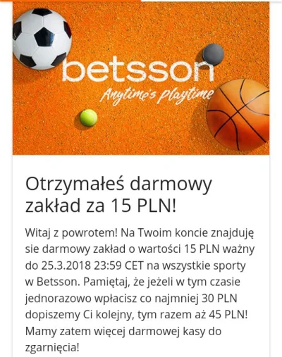 makseo - Też dostaliście? #bukmacherka #betsson