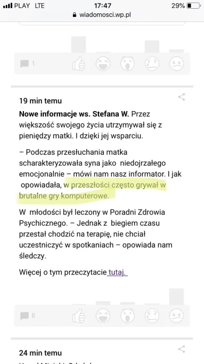 m.....v - No i wszystko jasne! Gdyby nie BRUTALNE GRY KOMPUTEROWE Stefan W. nie zadźg...