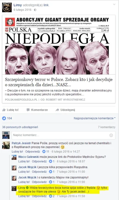 nielu - @Adriano: ten polityk jest poważny, ta partia jest poważna ( ͡° ͜ʖ ͡°)