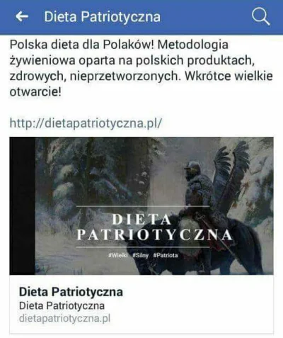 b.....e - #neuropa #bekazprawakow
http://dietapatriotyczna.pl/
Nie wierzę XD

Czy...