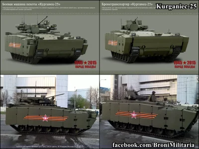 baribal - Kurganiec-25 w dwóch wariantach wieżowych. 
#militaria #militaryboners #wo...