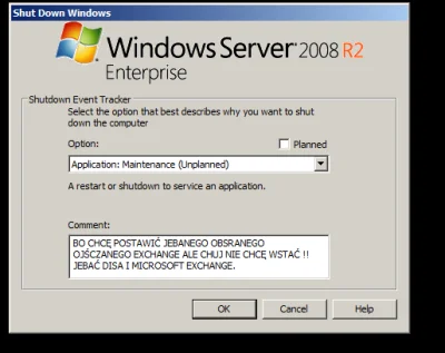 skneraM - @jakis_login: Próbuje postawić Exchange Server 2010 i padam :D