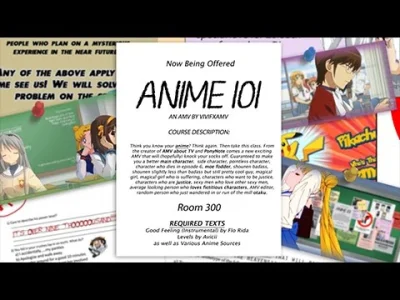 pcela - Kolejna AMV-ka.
Jest to kultowa i nagradzana produkcja pt. "Anime 101" które...