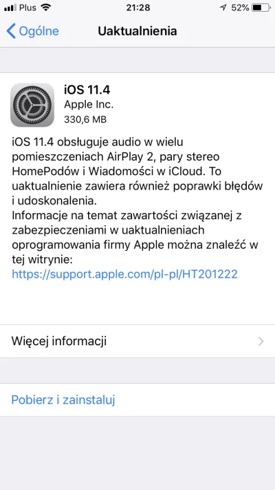 Pawlis - Aktualizował już ktoś #iphone 8 do 11.4?
#apple