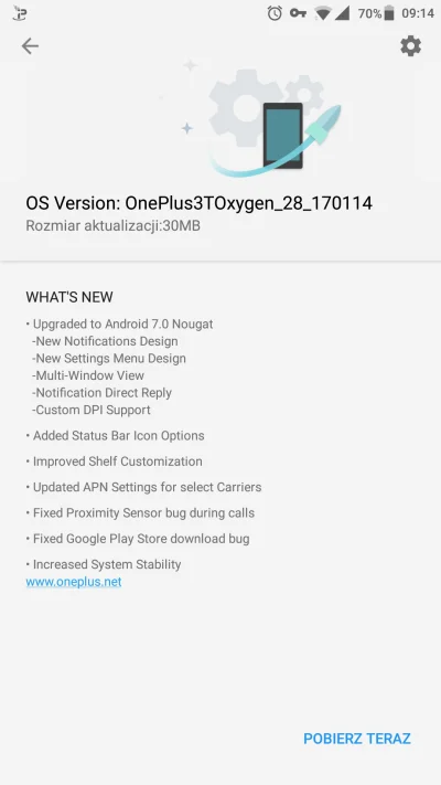 mj-karol - OTA OOS 4.0.2 dla #oneplus3t dostępna. Mi się udało pobrać przez niemiecki...