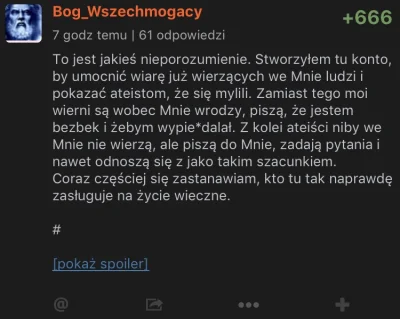 PePewentylator - @Bog_Wszechmogacy: przypadek nie sądzę