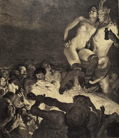 scruffy-duffy - Otto Greiner | Diabeł przedstawiający światu kobietę (1898)

#sztuka ...