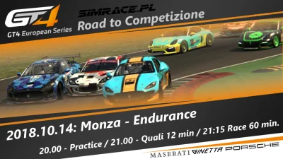 SIMRACE - Jutro 2 runda GT4 - ROAD TO COMPETIZIONE

Start ⏰ 14 październik o godz. ...