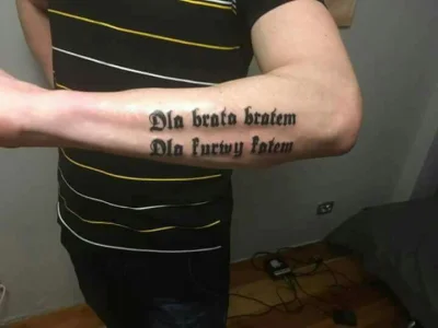 dzarafasaraja - Dla brata bratem dla furwy fatem

#heheszki #humorobrazkowy #tatuaze