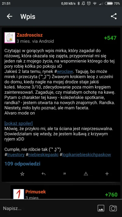 odwrocone_ytrewq - @Zazdroscisz chyba rozumiem czemu miałaś takie ciśnienie by modera...