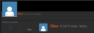 Dino - zawsze się zastanawiałem, co kieruje ludźmi, którzy przez wiele lat nie logują...