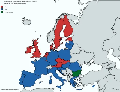 szybkiekonto - Poparcie dla przekształcenia Unii Europejskiej w federację

#mapy