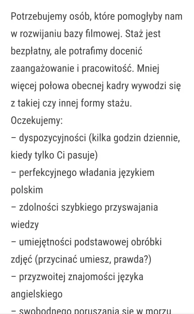 k.....3 - Portal naekranie potrzebuje j̶e̶l̶e̶n̶i̶ stażystów do zrobienia im bazy dan...