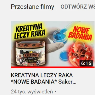 Filip69 - Kreatyna od WK za 90 zł za 0,5 kg leczy raka *NAJNOWSZE BADANIA* [Zobacz VI...