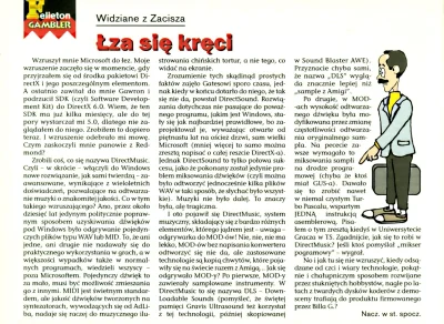 Pompeqijusz - Lutowy numer magazynu Gambler z 1999 roku, strona 38, felieton Marcina ...