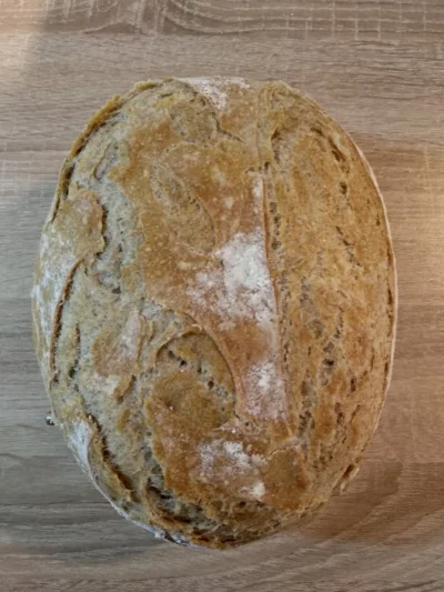 klimatyzator - Mój pierwszy chleb pszenny na drożdżach, pieczony w naczyniu żaroodpor...