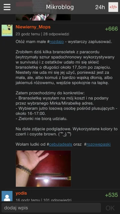 bandyta - @Niewierny_Mops: ilośc plusów