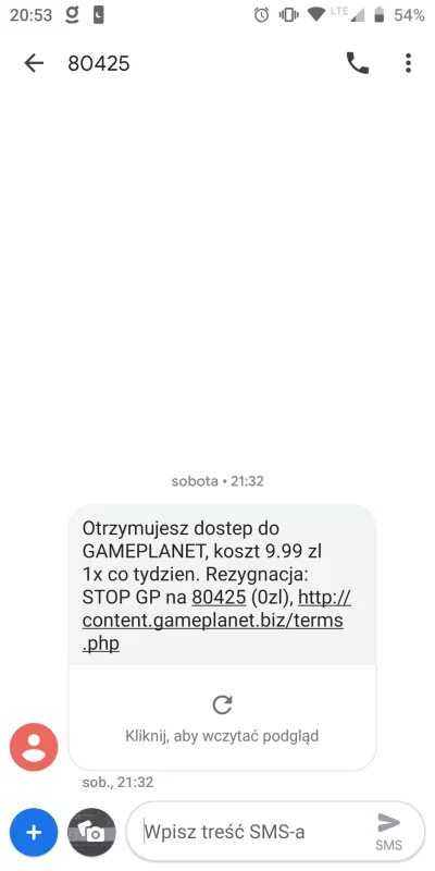 moshe_raabe - Kilka dni temu otrzymałem SMSa o treści: > Otrzymujesz dostep do GAMEPL...