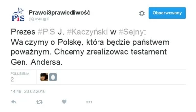 microbid - Jarosław #kaczynski, 20 lutego 2016:

 Walczymy o Polskę, która będzie pa...