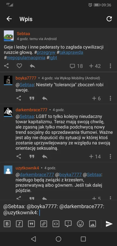 z.....2 - na wykopie nie ma nietolerancji a prawaki tylko gardzą ideologią, a nie lud...