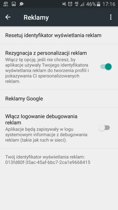 CinExPL - @Kresman: tu możesz wyłączyć (aplikacja 'Ustawienia Google') oraz na koncie...