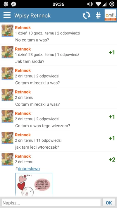 Amfidiusz - No elo, co tam u was? xD 
#rakwykopu