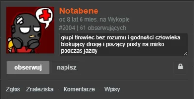 sveq91 - @Notabene: fajną notatkę mam o tobie. Od razu wiedziałem, że jesteś jebnięty...