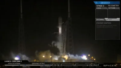 blamedrop - Start rakiety Falcon 9 v1.1 FT wraz z satelitami komunikacyjnymi Orbcomm ...