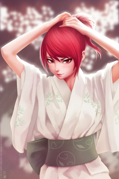 l.....f - #randomanimeshit #fanart #kimono #mitsuru #persona #persona3 #kirijo #mitsu...