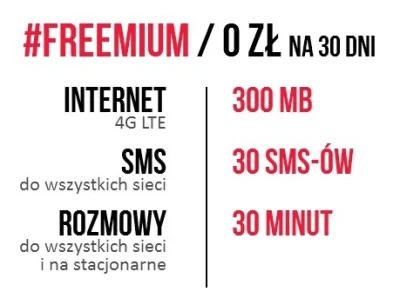 XpruF - Darmowy starter z pakietem #FREEMIUM, dzięki któremu macie 30min, 30sms i 300...