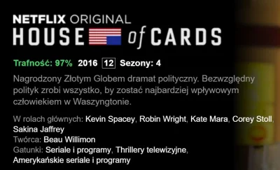 golomb13 - Jak to mozliwe ze House of cards w netflixie wyswietla mi tylko 4 dostepne...