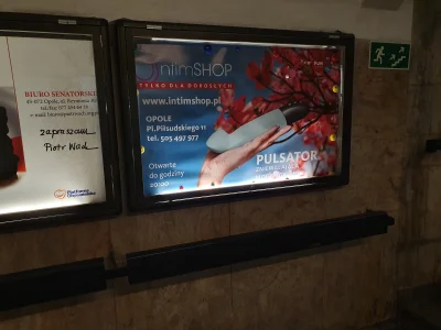 azetka - Widzę że na dworcu kolejowym w Opolu się nie krępują z reklamami (✌ ﾟ ∀ ﾟ)☞ ...