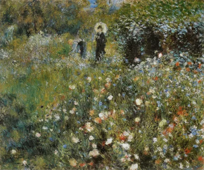 Hoverion - Pierre-Auguste Renoir (1841-1919)
Femme à l'ombrelle dans un jardin (Kobi...